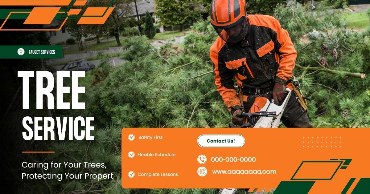 Website mockup design for a tree service company